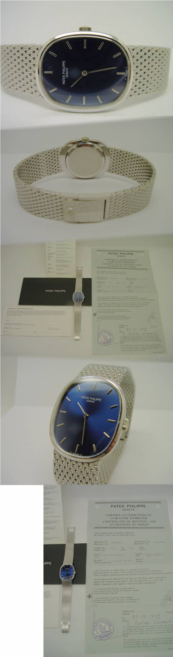 Patek Philippe 3748 Ellipse blue dial Kaliber 215 Weißgold Zertifikat